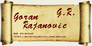 Goran Rajanović vizit kartica